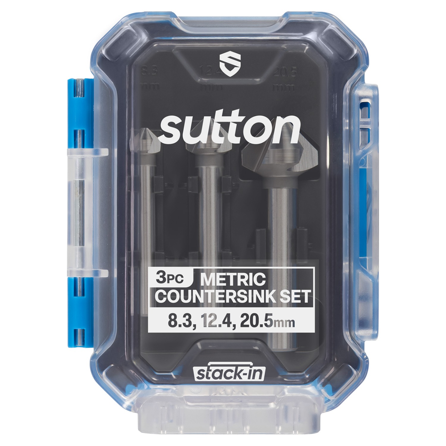 Sutton Tools C201S03A 3 Piece High Speed Steel HSS Countersink Set C201 Image