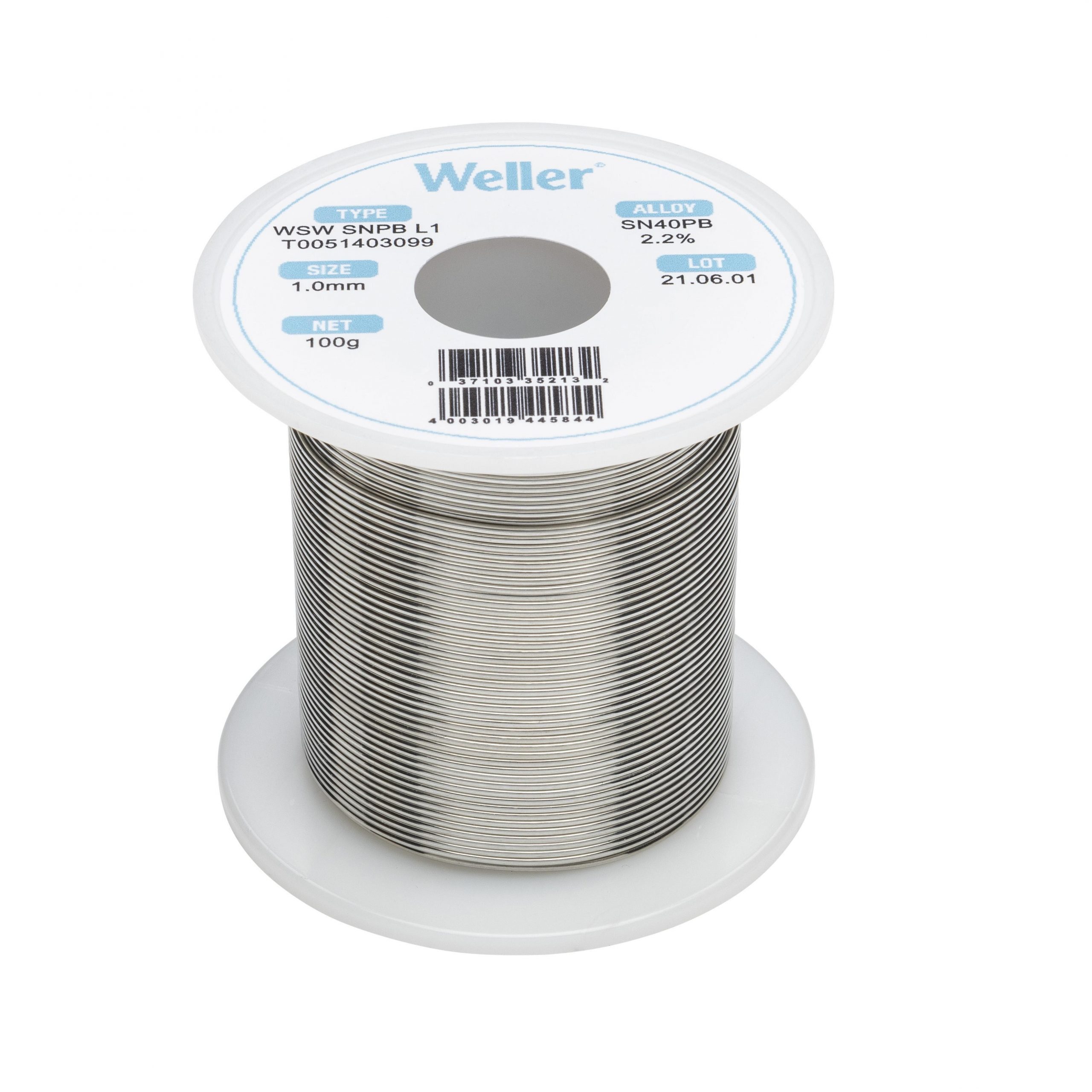 Weller T0051403099 Solder WSW SnPb L1, 1,0mm, 100g Soldering Wire Image