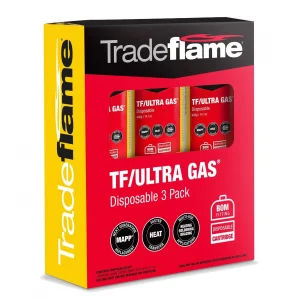 Tradeflame 326439PK TF/ULTRA GAS™ Disposable Gas Cartridge 400g 3 Pack, MAPP Replacement