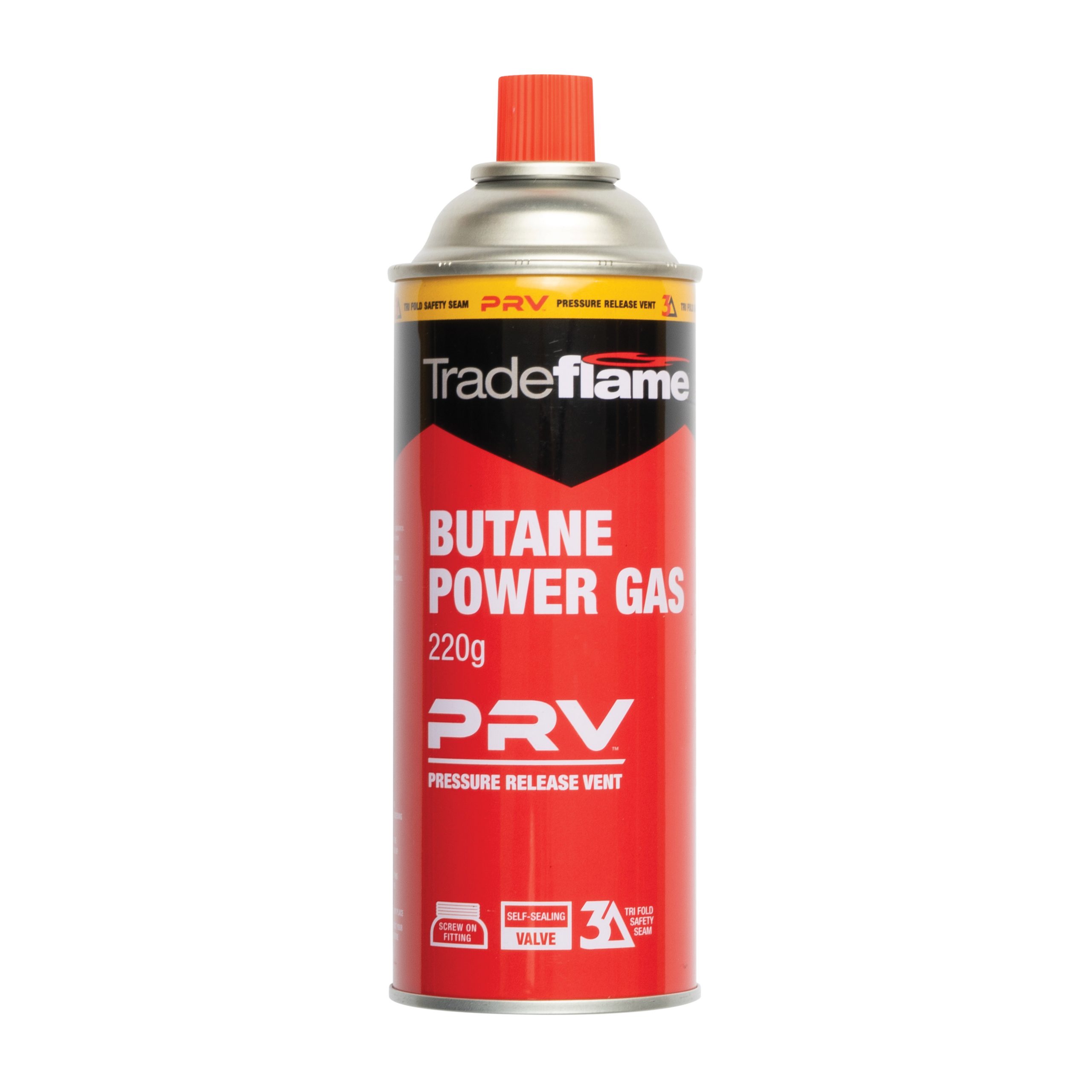 Tradeflame 326604 PRV™ Power Gas Butane Gas Cartridge Screw On 220g Image