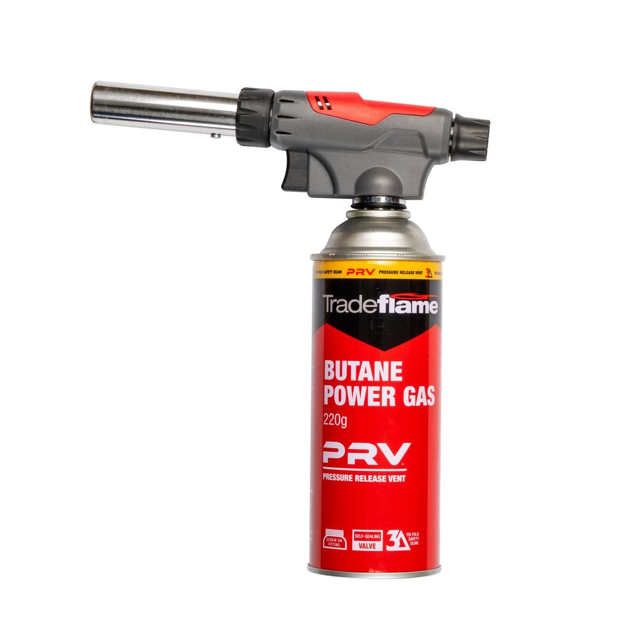 Tradeflame 400034 Pro Heat Blow Torch Adjustable Air Control Including Screw on Butane Gas Image