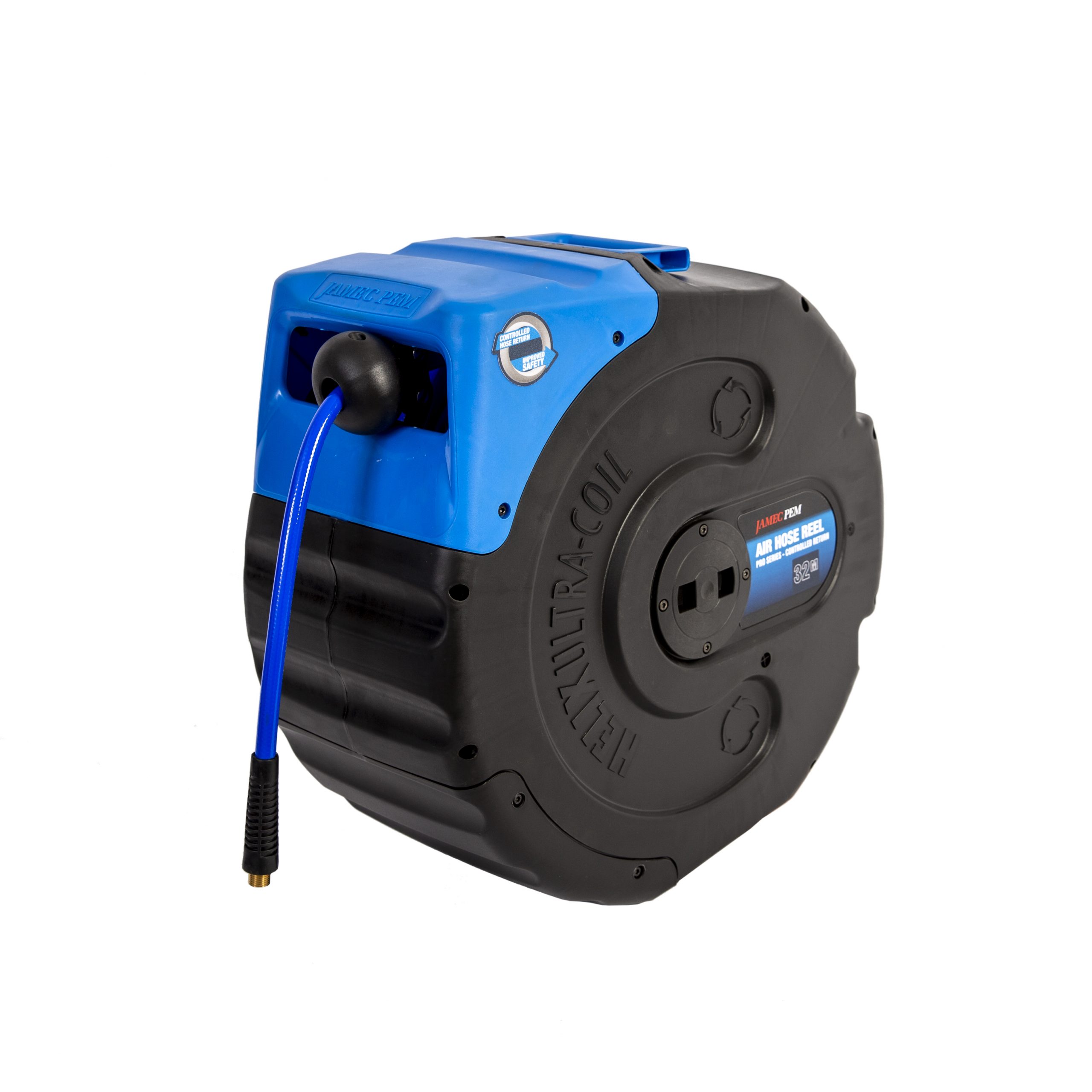 Jamec Pem 58.5012 Pro Series Helix PU Control Return Retractable Air Hose Reel 32m Image