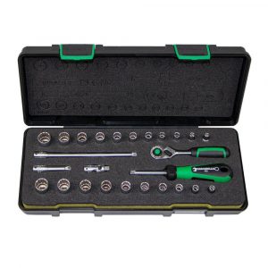 Stahlwille 91229214 SW40D/40AD/21/5TCS 1/4″ Square Drive 12 Point Socket Set Metric & SAE – Made in Germany
