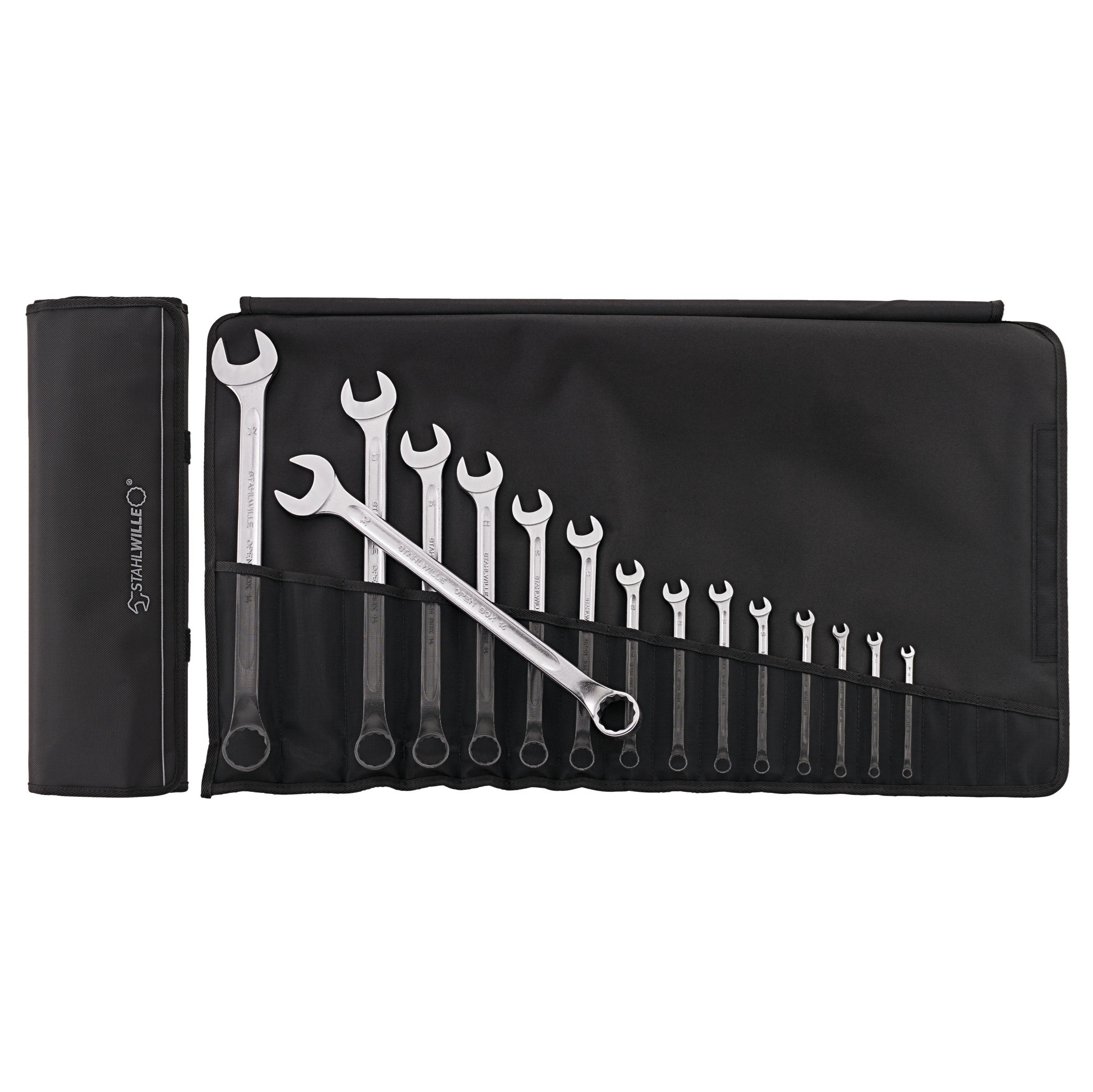 Stahlwille 96401004 Type 14/15 Combination Open Box Ring Spanner Long Set Metric - Made in Germany Image