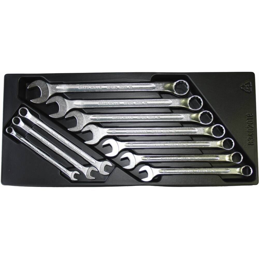 Stahlwille 96401007 SW14/10KTP 10 Piece Spanner Set 10-19mm Metric Long Combination Series 14 Image