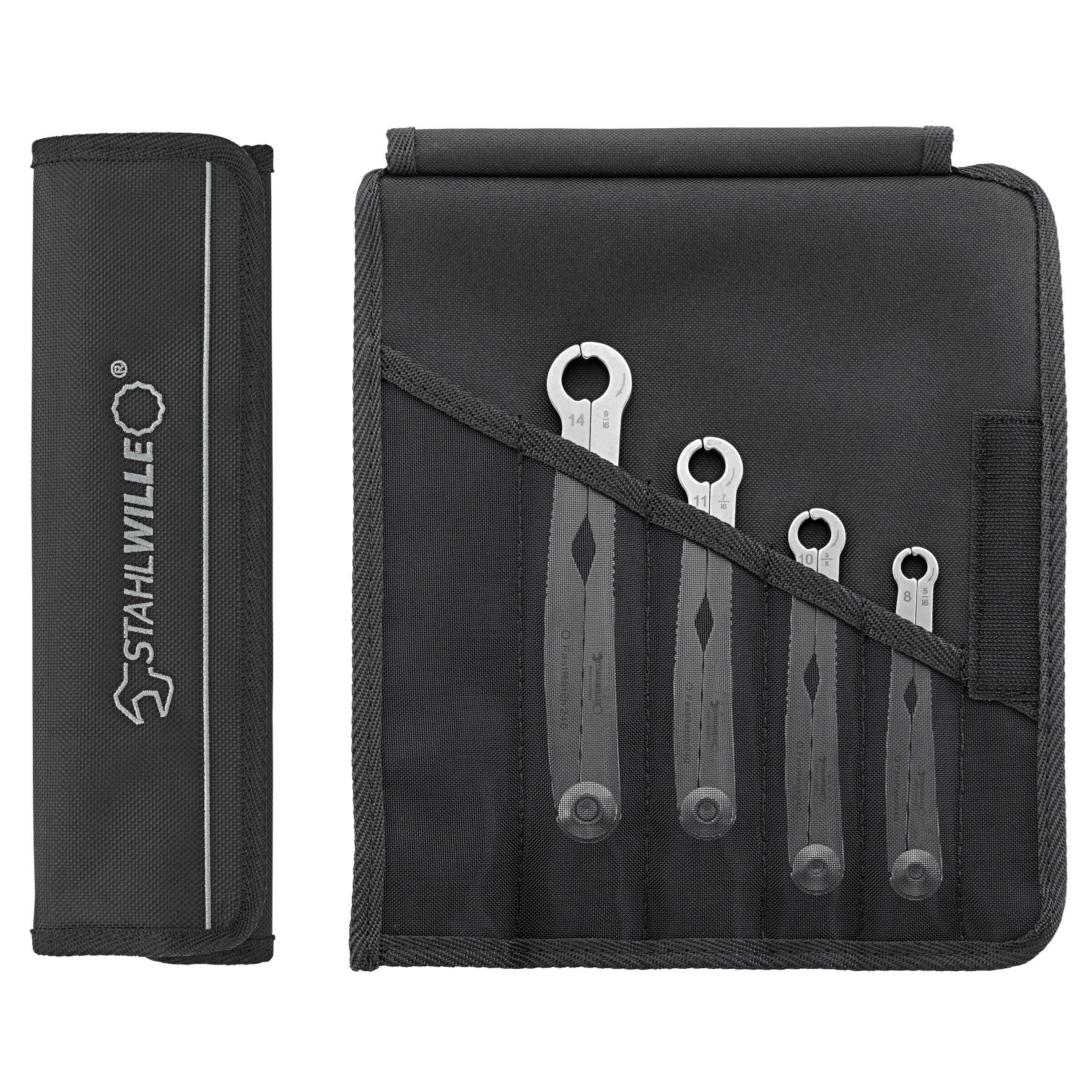 Stahlwille 96411003 Type FastRatch 240/4 Ratchet Spanner Wrench Set, 4 Piece Metric/SAE – Made in Germany Image