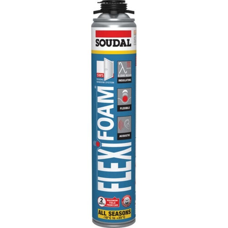 Soudal 117472 Gun Grade Gap Filling Flexible Expanding Insulation Foam Blue 750ml 083745 Image