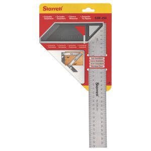 Starrett K53M-250-S Carpenter’s Try Square 250mm Stainless Steel Blade with Aluminium Handle 20984