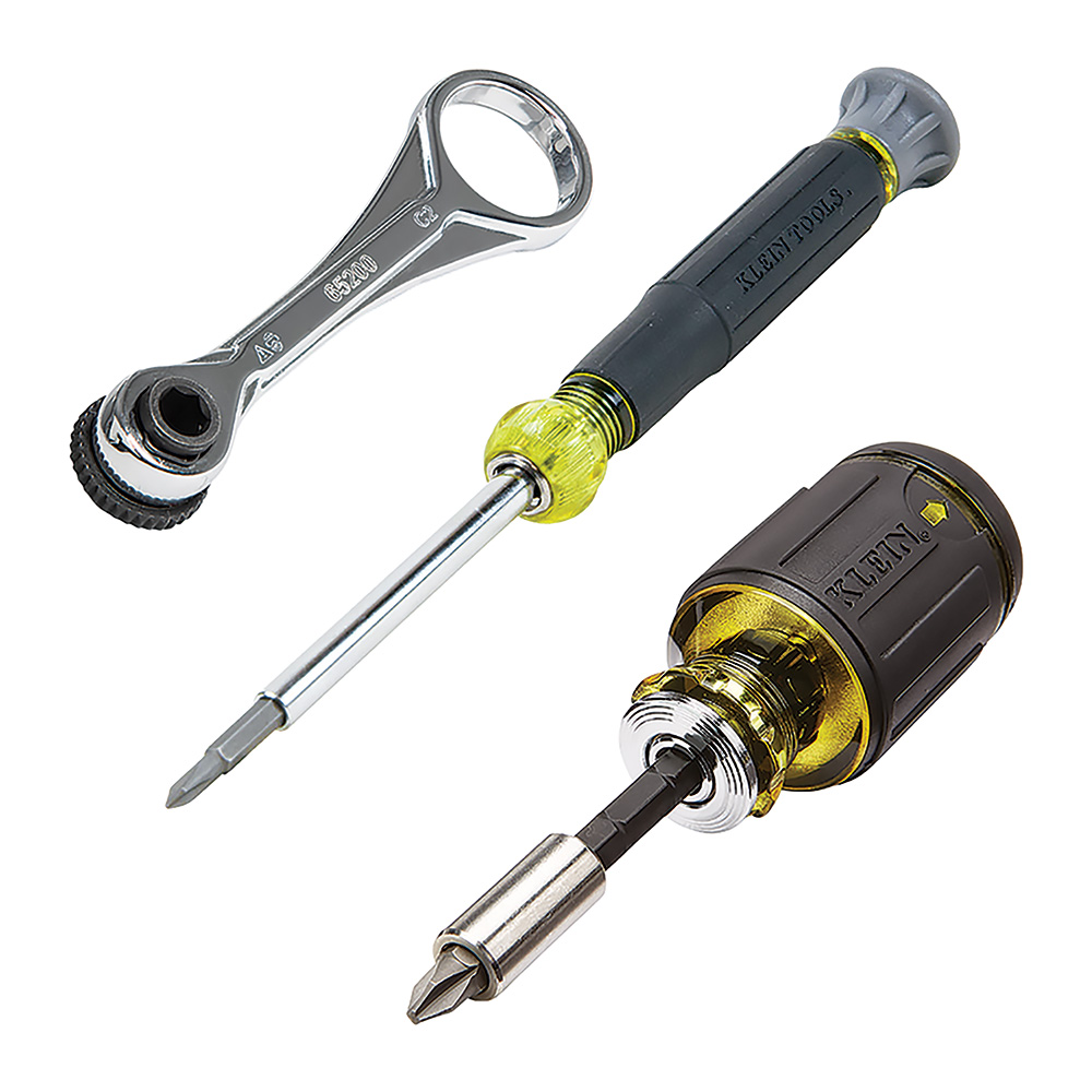 KLEIN Tools A-85515 Multi-Bit Screwdriver and Nut Driver Set, 3-Piece Image