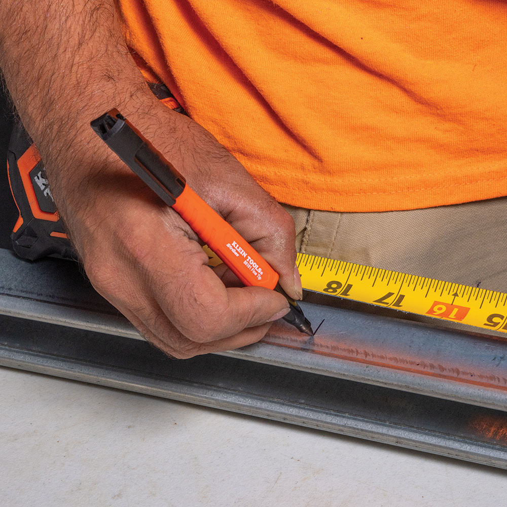 KLEIN Tools A-8610112 Skribes™ Fine Tip Permanent Markers, Black, 12-Pack - Image 7