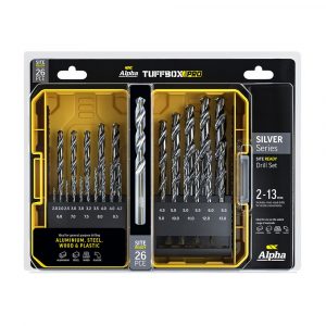 Alpha SM26STP Silver Series Site Ready Metric Tuffbox Pro Drill Set 26 Piece