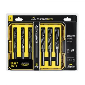 Alpha SM6RTP-B Reduced Shank Metric Tuffbox Pro Drill Set 6 Piece