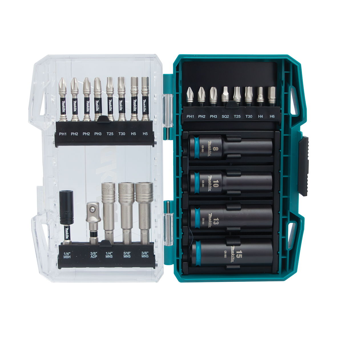 Makita E-19308 Impact XPS 25 Piece Screwdriver & Deep Impact Socket Bit Set Image