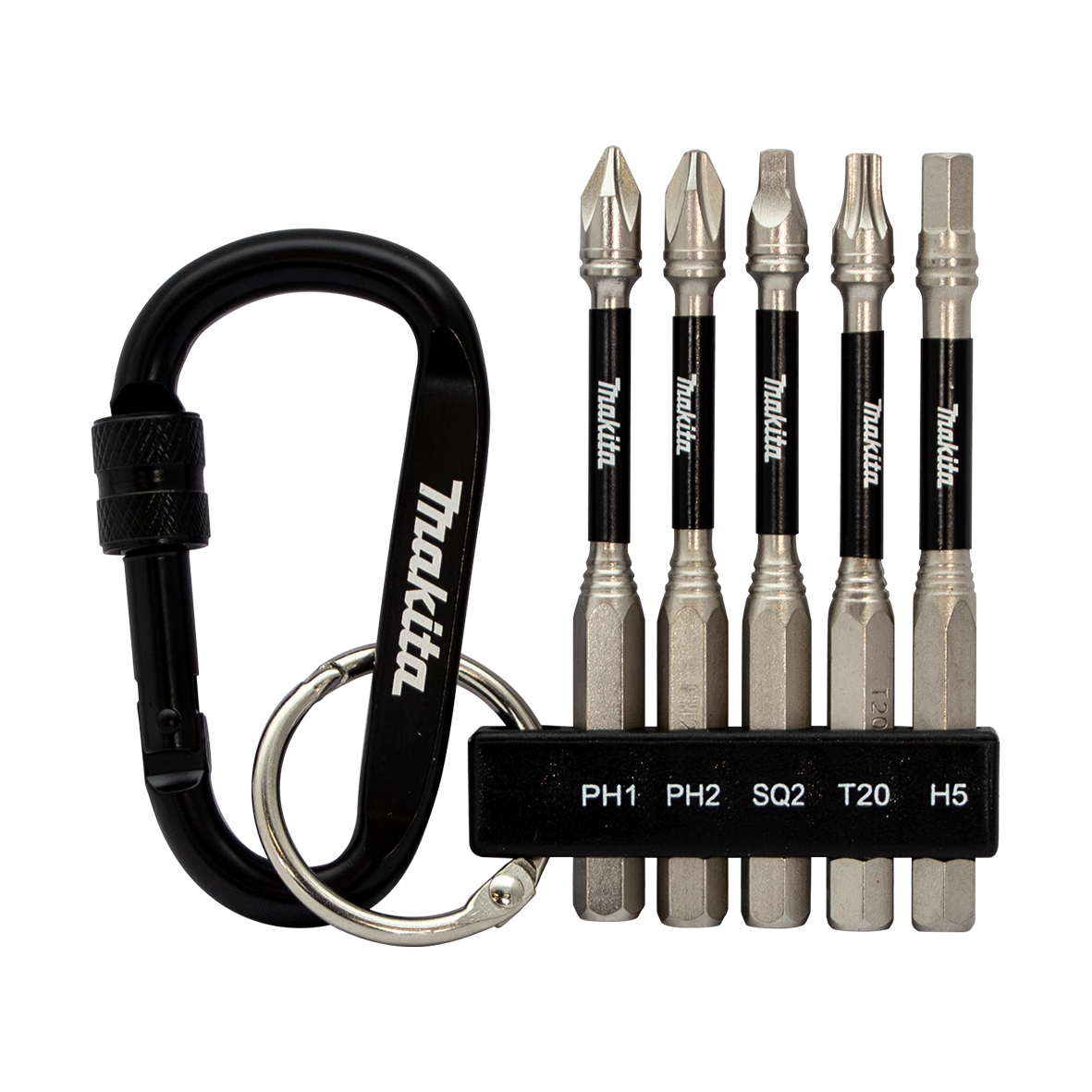 Makita E-26141 Impact XPS 5 Piece 76mm Mixed Power Screwdriver Bit Set with Carabiner Image