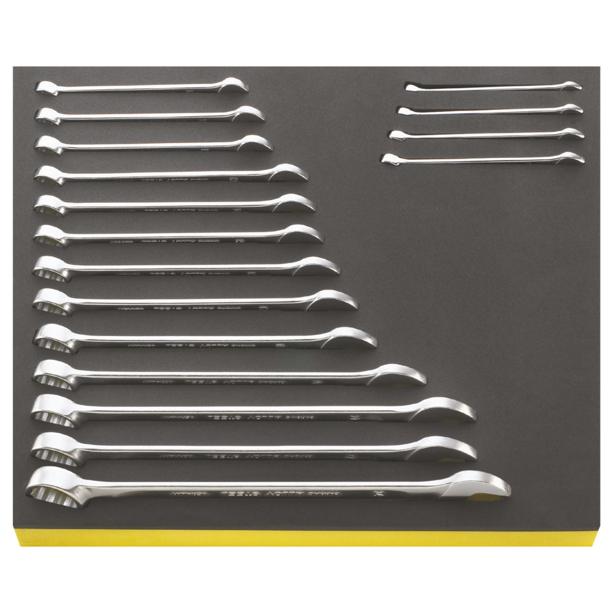 Stahlwille 96830164 Type TCS OPEN BOX 13/17 6-24mm Combination Ring Spanner Set 17 Piece Metric in EVA Tray – Made in Germany Image