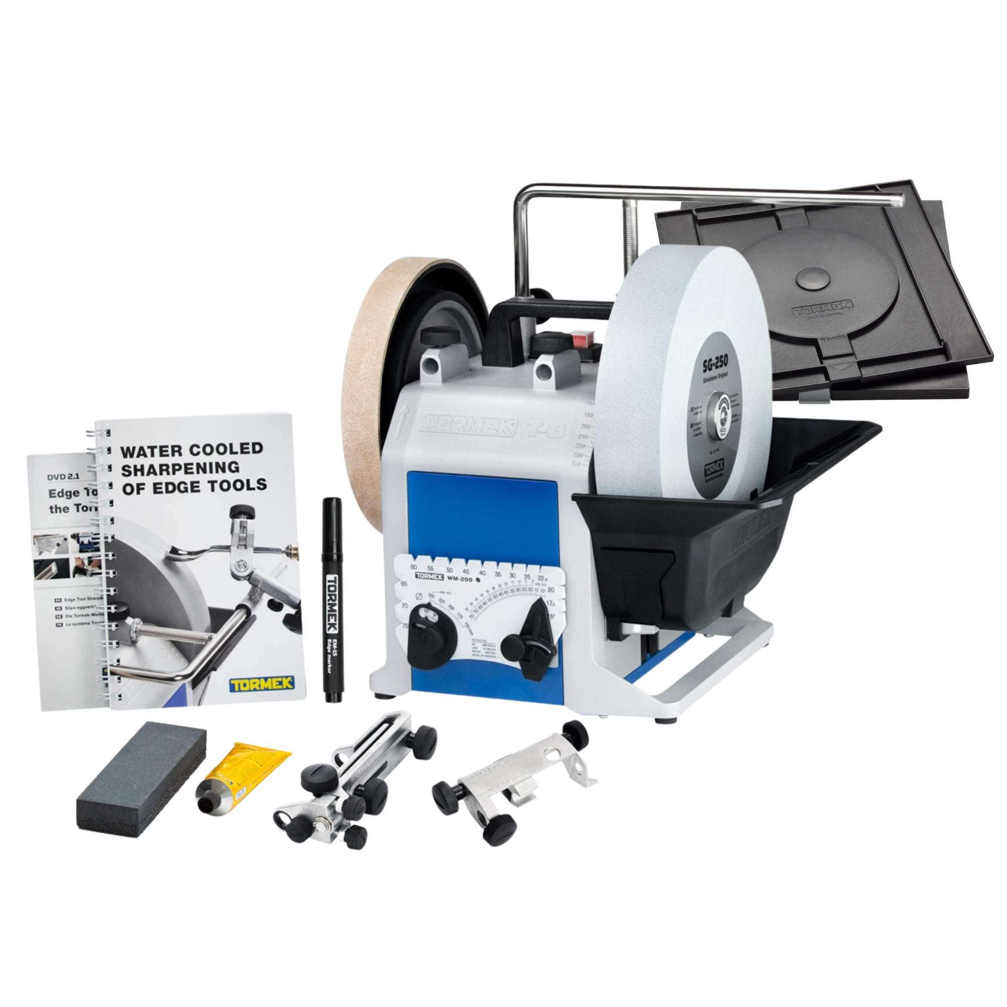 Tormek T-8 Original Water Cooled Sharpening System / Grinding Machine with Bonus RB-180 Base Image
