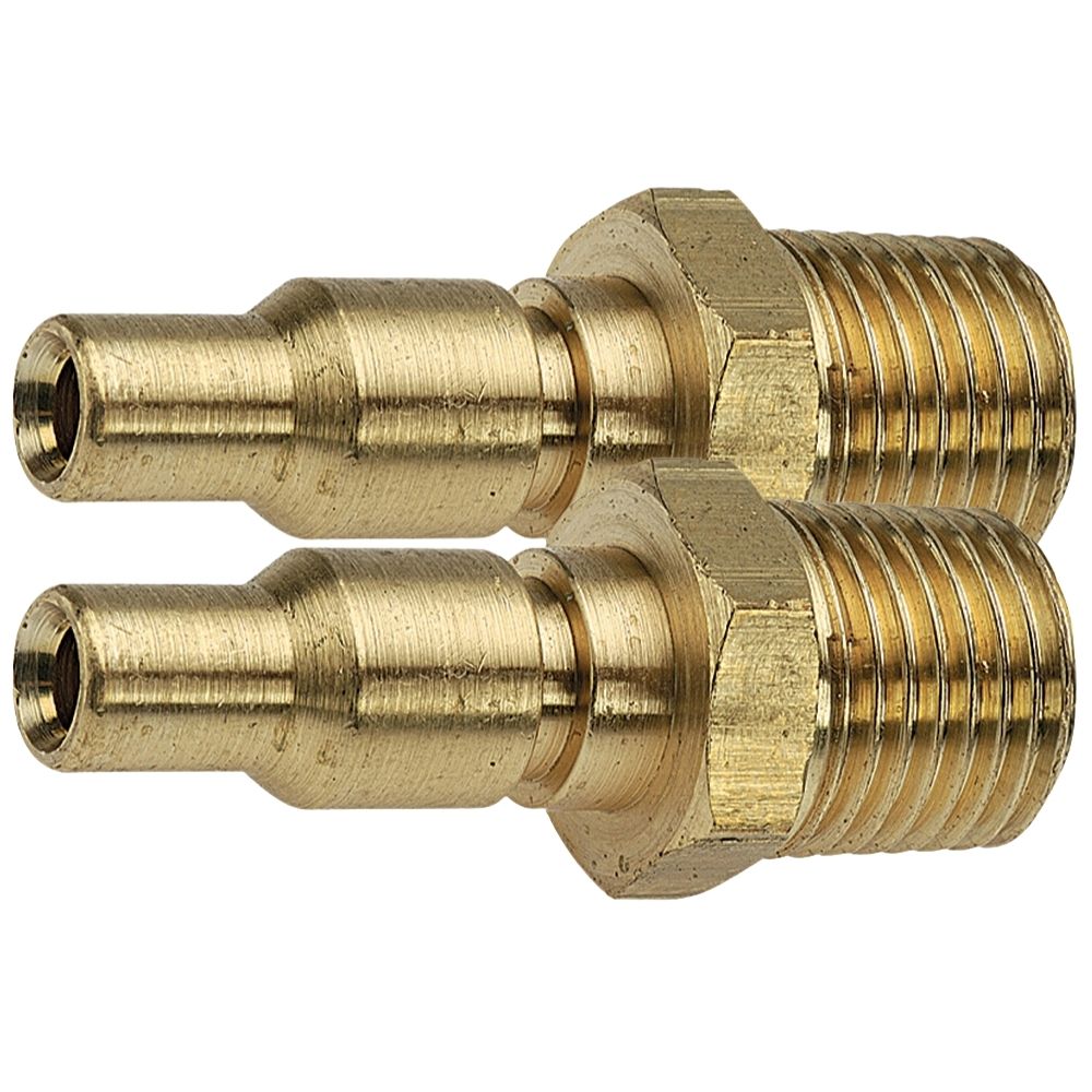 Jamec Pem 31.1107BL Brass 1/4″ BSP Male 31M4 Jamec 310 & 320 Series Adaptor 2 Pack Image