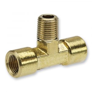 Jamec Pem 50.1650BL 1/4" BSP Male & 1/4" BSP Female Threaded T-Piece Brass Fitting