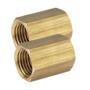 Jamec Pem 63.1551BL 1/4″ BSP Female High Quality Brass Fitting Hexagon Sleeve 2 Pack