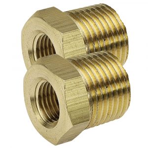 Jamec Pem 41.1532BL Brass 3/8" BSP Male x 1/4" BSP Female Reducing Bush 2 Pack