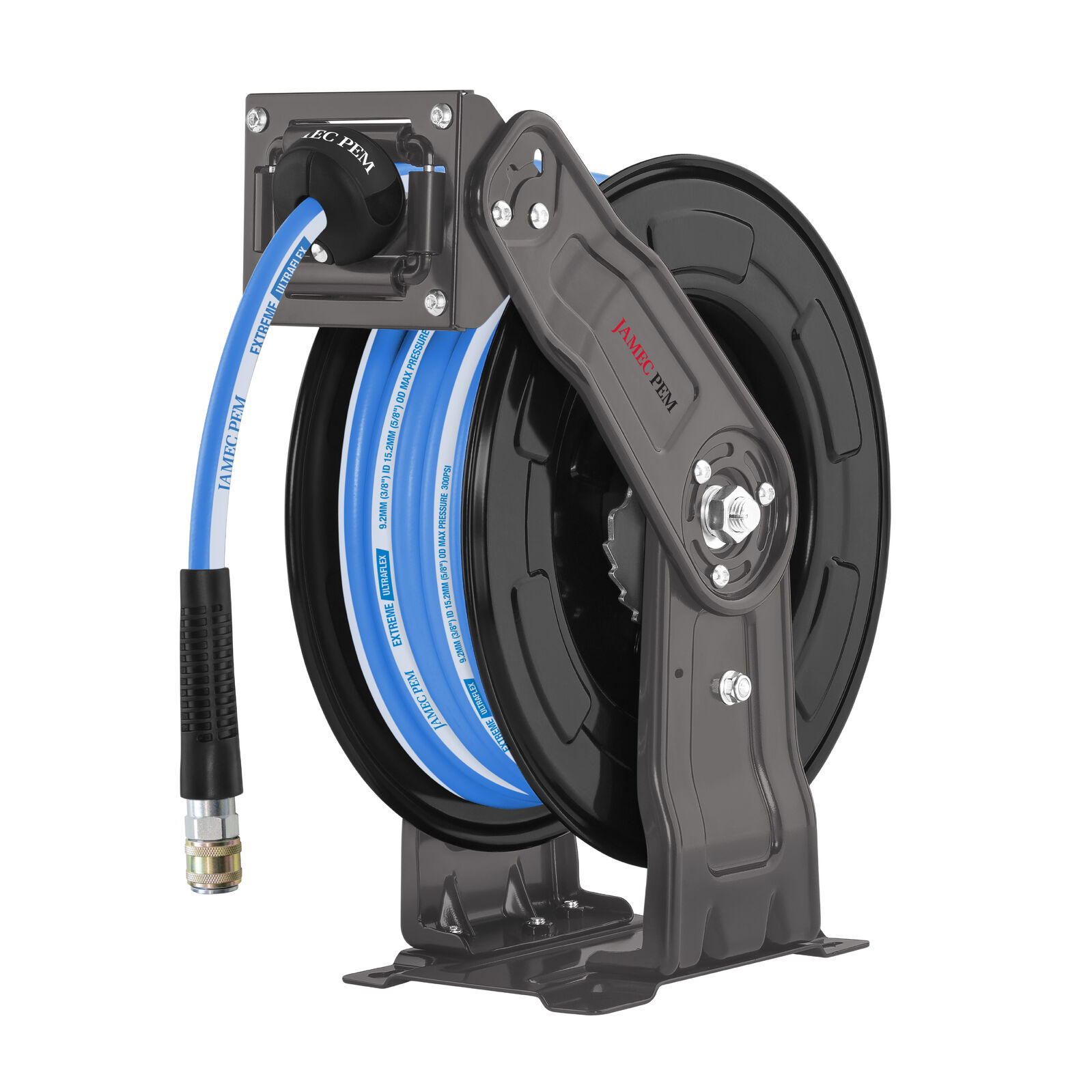 Jamec Pem 58.6034 Heavy Duty Retractable Steel Hose Reel 15m 9.5mm (3/8”) Image